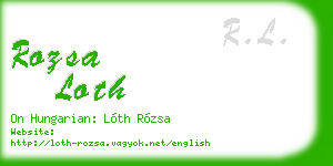 rozsa loth business card