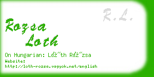 rozsa loth business card